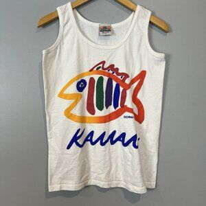 SGT Leisure Kauai Hawaii Rainbow Fish Tank Top Adult Size Small Single Stitch